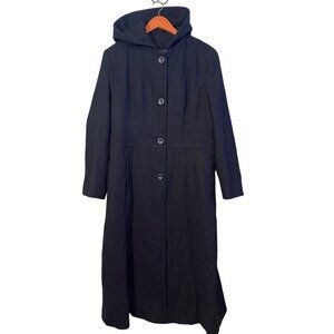 Covington Outerwear Long Black Wool Coat Size XL